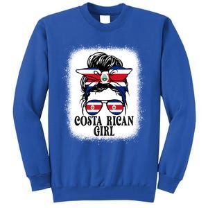 Messy Bun Costa Rica Flag Costa Rican S Gift Tall Sweatshirt