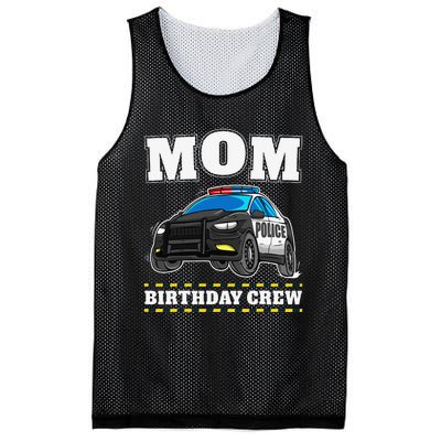 Mom Birthday Crew Police Car Policeman Officer Mommy Mama Mesh Reversible Basketball Jersey Tank