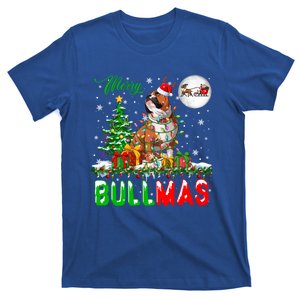 Merry Bullmas Cute Santa Reindeer Bulldog Xmas Owner Lover Gift T-Shirt