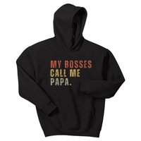 My Boss Calls Me Papa Family Daddy Father Kids Hoodie