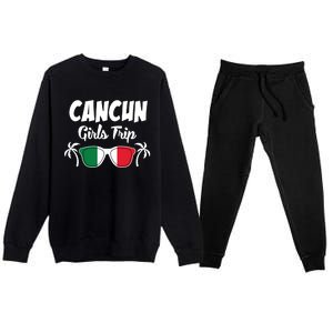 Matching Bachelorette Cancun Trip Meaningful Gift Premium Crewneck Sweatsuit Set