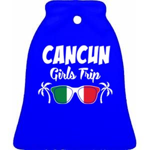 Matching Bachelorette Cancun Trip Meaningful Gift Ceramic Bell Ornament