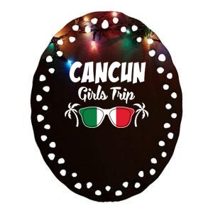 Matching Bachelorette Cancun Trip Meaningful Gift Ceramic Oval Ornament