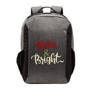 Merry & Bright Christmas Festive Holiday Spirit Vector Backpack