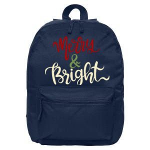 Merry & Bright Christmas Festive Holiday Spirit 16 in Basic Backpack