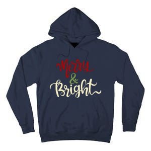 Merry & Bright Christmas Festive Holiday Spirit Tall Hoodie