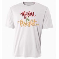 Merry & Bright Christmas Festive Holiday Spirit Cooling Performance Crew T-Shirt