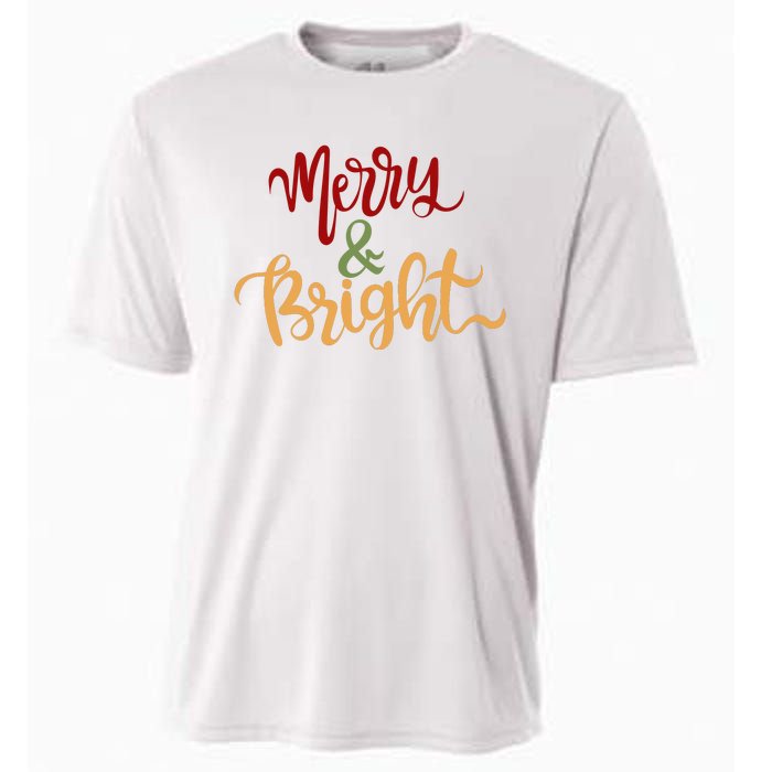 Merry & Bright Christmas Festive Holiday Spirit Cooling Performance Crew T-Shirt