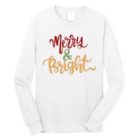 Merry & Bright Christmas Festive Holiday Spirit Long Sleeve Shirt