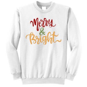 Merry & Bright Christmas Festive Holiday Spirit Sweatshirt