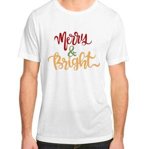 Merry & Bright Christmas Festive Holiday Spirit Adult ChromaSoft Performance T-Shirt