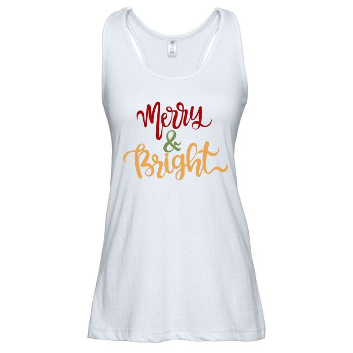 Merry & Bright Christmas Festive Holiday Spirit Ladies Essential Flowy Tank