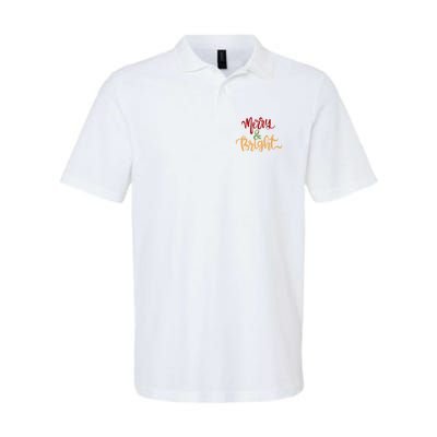 Merry & Bright Christmas Festive Holiday Spirit Polo