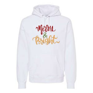 Merry & Bright Christmas Festive Holiday Spirit Premium Hoodie