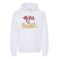 Merry & Bright Christmas Festive Holiday Spirit Premium Hoodie