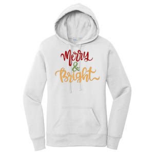 Merry & Bright Christmas Festive Holiday Spirit Women's Pullover Hoodie