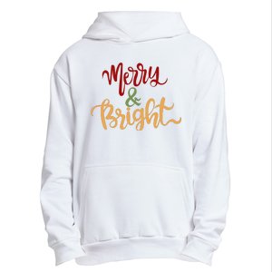 Merry & Bright Christmas Festive Holiday Spirit Urban Pullover Hoodie