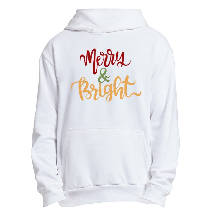 Merry & Bright Christmas Festive Holiday Spirit Urban Pullover Hoodie