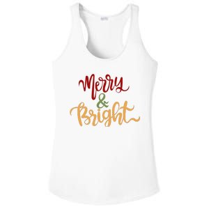 Merry & Bright Christmas Festive Holiday Spirit Ladies PosiCharge Competitor Racerback Tank