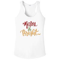 Merry & Bright Christmas Festive Holiday Spirit Ladies PosiCharge Competitor Racerback Tank