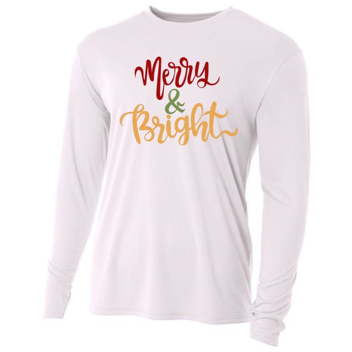 Merry & Bright Christmas Festive Holiday Spirit Cooling Performance Long Sleeve Crew