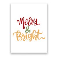 Merry & Bright Christmas Festive Holiday Spirit Poster