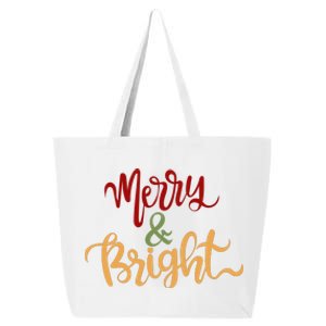 Merry & Bright Christmas Festive Holiday Spirit 25L Jumbo Tote