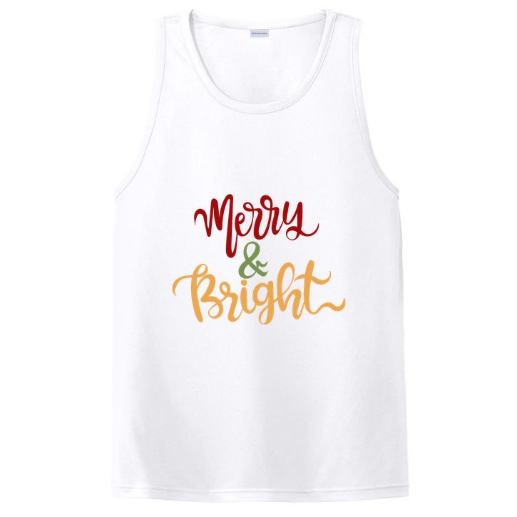 Merry & Bright Christmas Festive Holiday Spirit PosiCharge Competitor Tank