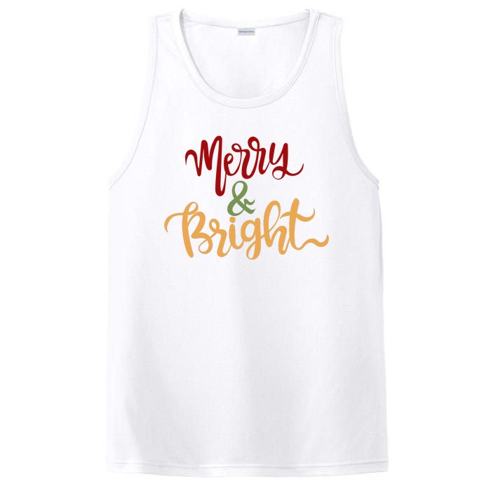 Merry & Bright Christmas Festive Holiday Spirit PosiCharge Competitor Tank