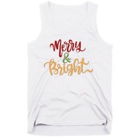 Merry & Bright Christmas Festive Holiday Spirit Tank Top