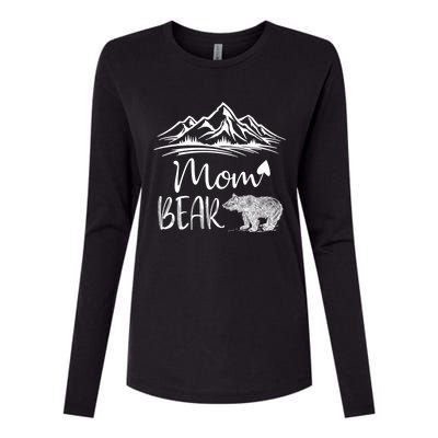 Mom Bear Camping Camp Matching Family Adventure Lovers Gift Womens Cotton Relaxed Long Sleeve T-Shirt