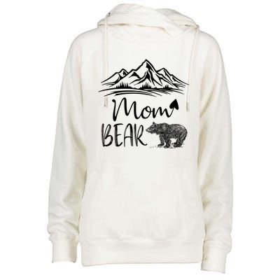 Mom Bear Camping Camp Matching Family Adventure Lovers Gift Womens Funnel Neck Pullover Hood