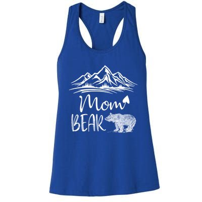 Mom Bear Camping Camp Matching Family Adventure Lovers Gift Women's Racerback Tank