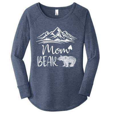 Mom Bear Camping Camp Matching Family Adventure Lovers Gift Women's Perfect Tri Tunic Long Sleeve Shirt