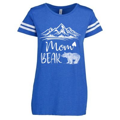 Mom Bear Camping Camp Matching Family Adventure Lovers Gift Enza Ladies Jersey Football T-Shirt