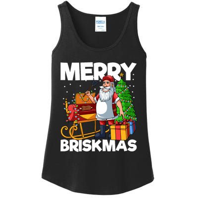 Merry Briskmas Christmas July Santa Brisket Smoking Smoker Ladies Essential Tank