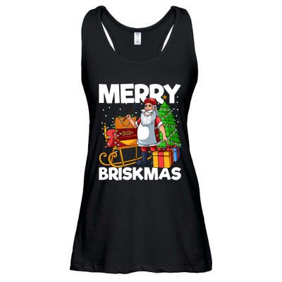 Merry Briskmas Christmas July Santa Brisket Smoking Smoker Ladies Essential Flowy Tank