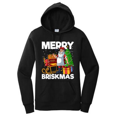 Merry Briskmas Christmas July Santa Brisket Smoking Smoker Women's Pullover Hoodie