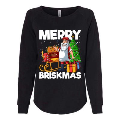 Merry Briskmas Christmas July Santa Brisket Smoking Smoker Womens California Wash Sweatshirt