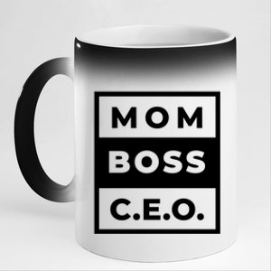 Mom Boss CEO 11oz Black Color Changing Mug