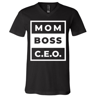 Mom Boss CEO V-Neck T-Shirt