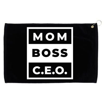 Mom Boss CEO Grommeted Golf Towel