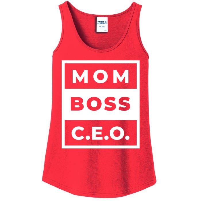 Mom Boss CEO Ladies Essential Tank