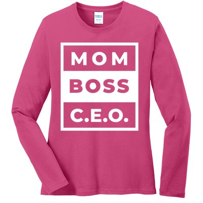 Mom Boss CEO Ladies Long Sleeve Shirt