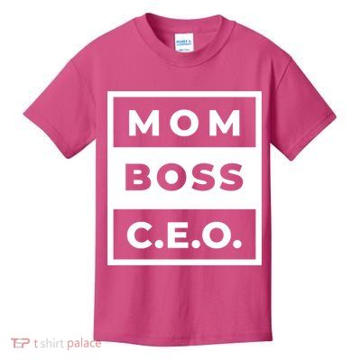 Mom Boss CEO Kids T-Shirt