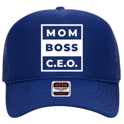 Mom Boss CEO High Crown Mesh Back Trucker Hat