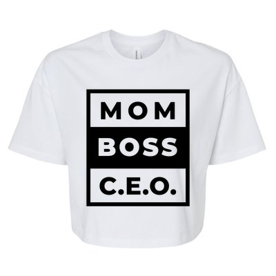 Mom Boss CEO Bella+Canvas Jersey Crop Tee