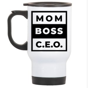 Mom Boss CEO Stainless Steel Travel Mug