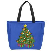 Monarch Butterfly Christmas Tree Ornats Orange Butterfly Gift Zip Tote Bag