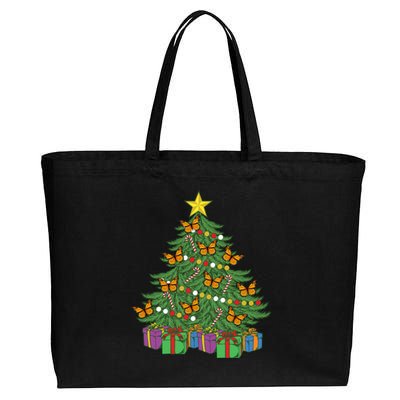 Monarch Butterfly Christmas Tree Ornats Orange Butterfly Gift Cotton Canvas Jumbo Tote